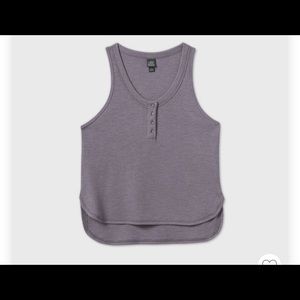 Women’s button front thermal tank top